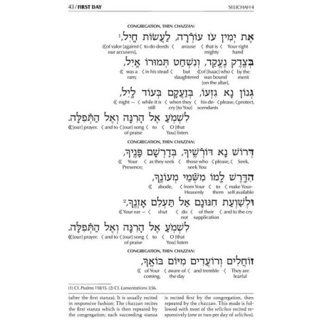 Édition Schottenstein Selichos interlinéaires : Poche | Livres | Judaïca