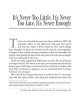 It's Never Too Little, It's Never Too Late... | Books | Judaica