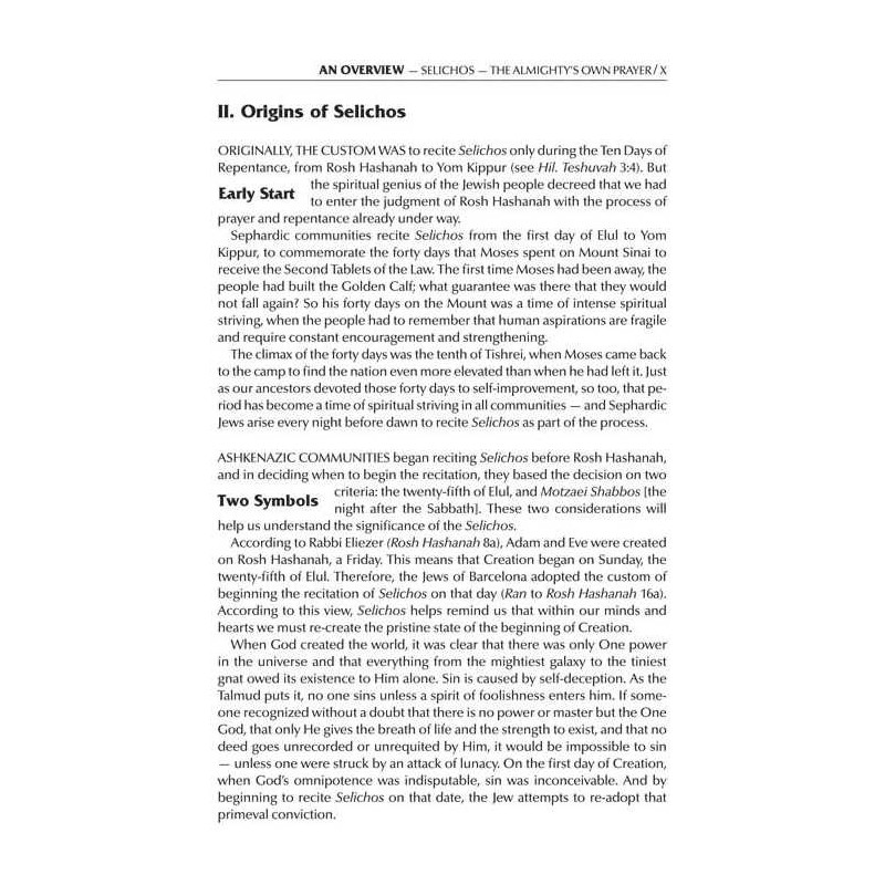 Interlinear Selichos for the 1st Night - Minhag Li | Books | Judaica