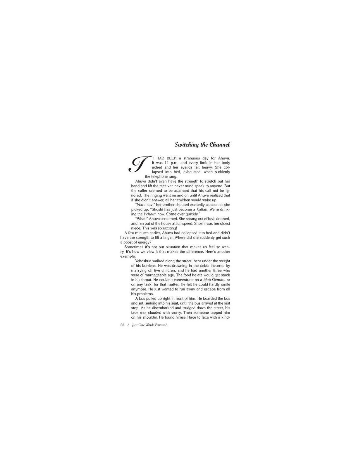 Just One Word - Emunah | Books | Judaica