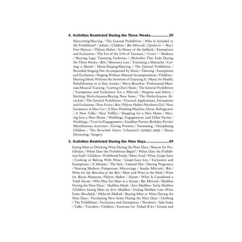Laws of the 3 Weeks, Tishah B'Av & Fasts Laws of D | Books | Judaica
