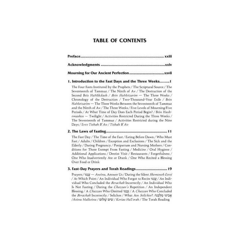 Laws of the 3 Weeks, Tishah B'Av & Fasts Laws of D | Books | Judaica