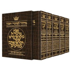Machzor 5 Vol Slipcased Set - Alligator Leather -  | Books | Judaica