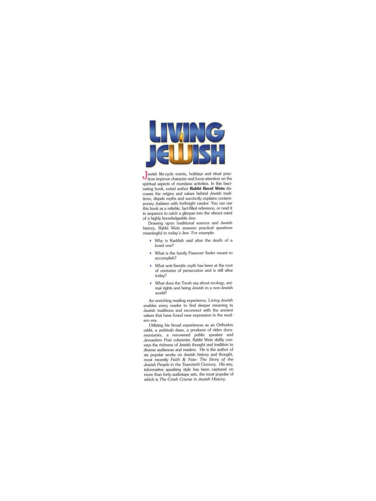 Living Jewish - Shaar Press - Hardcover | Books | Judaica