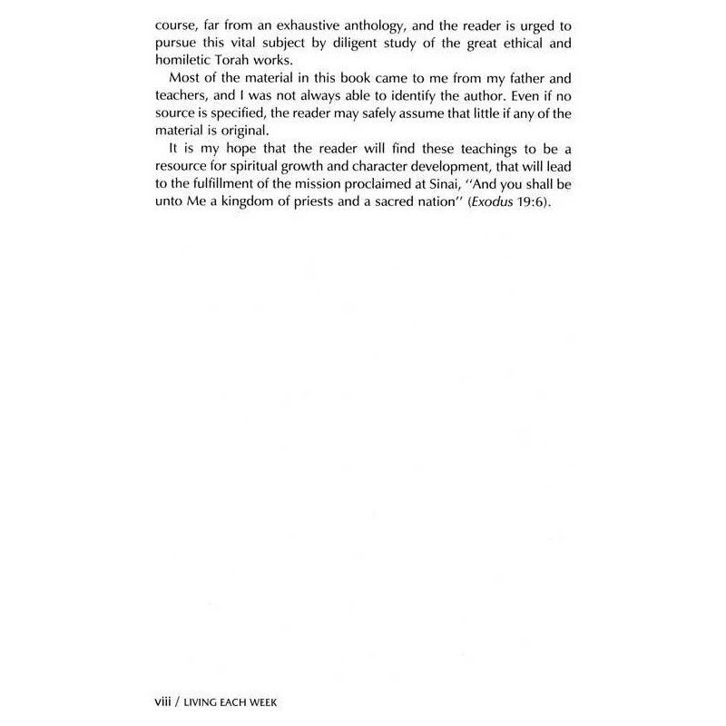 Living Each Week - Hardcover | Books | Judaica