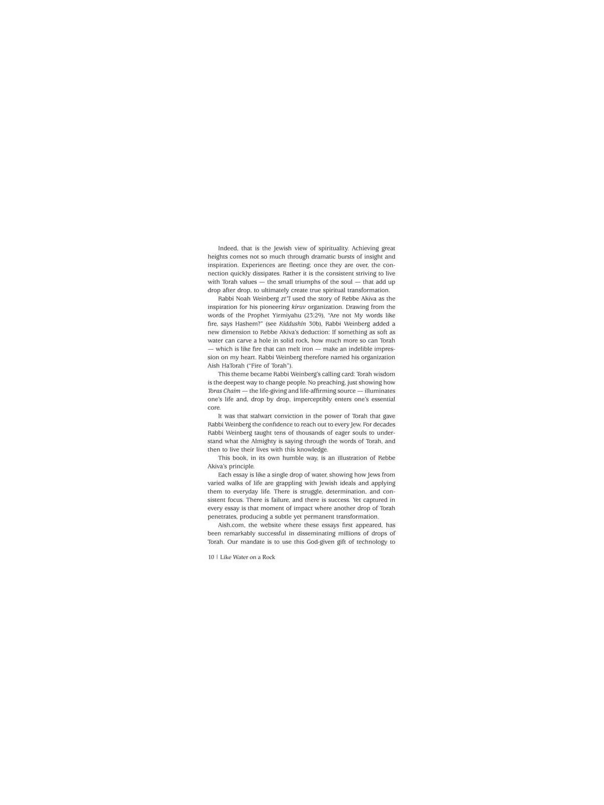 Like Water on a Rock - Hardcover | Books | Judaica