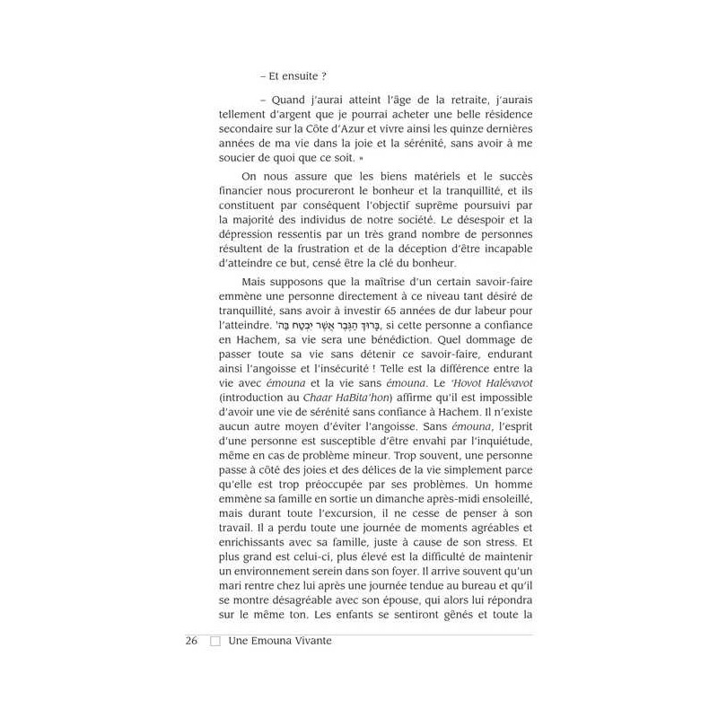 Living Emunah - French Edition Hardcover | Books | Judaica