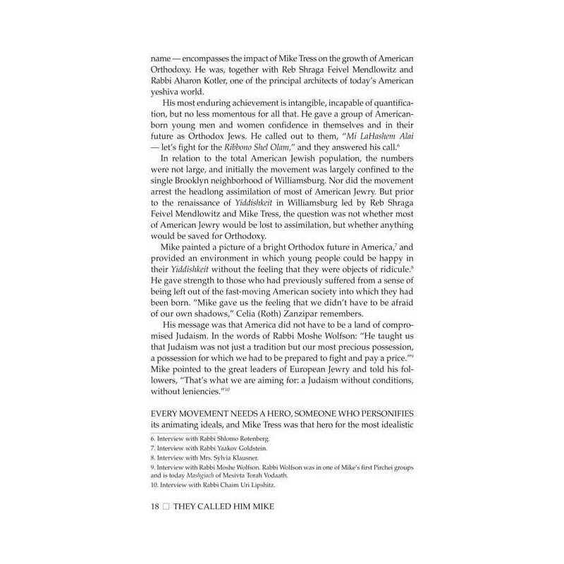 They Called Him Mike [Tress] Hardcover | Books | Judaica