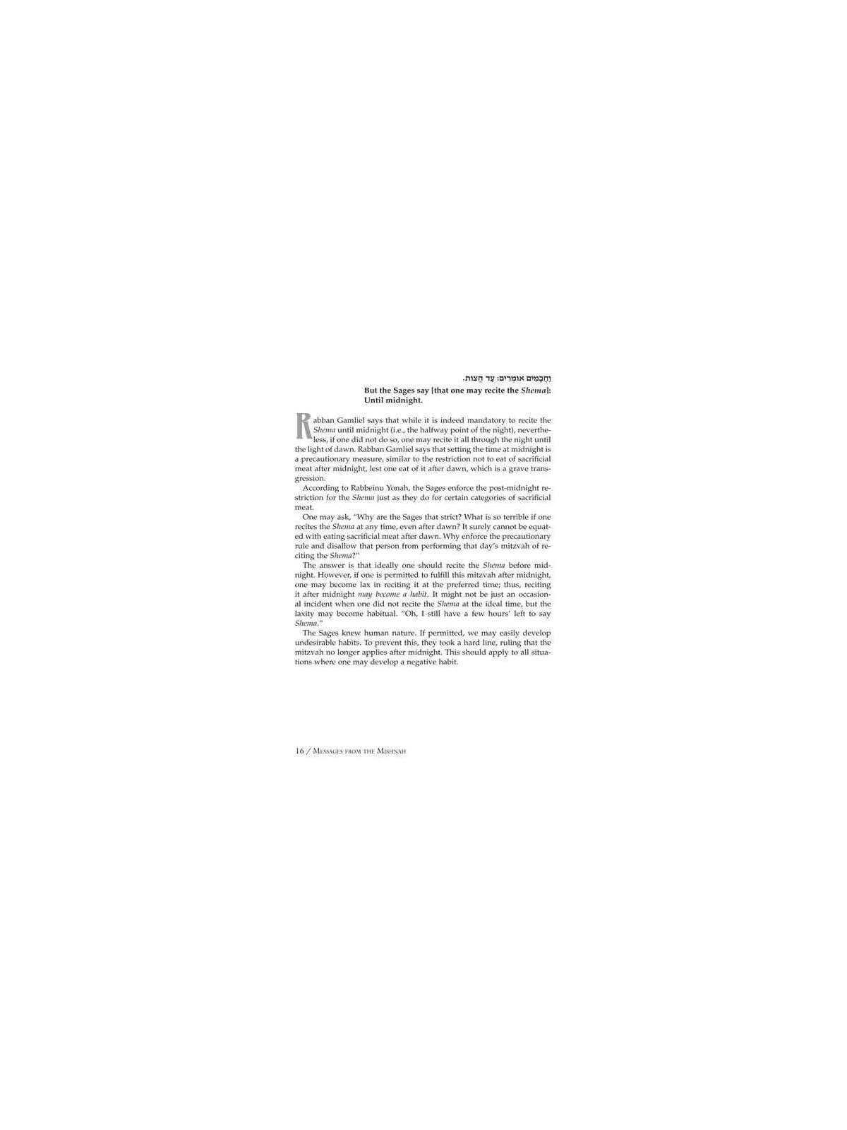Messages From The Mishnah | Books | Judaica