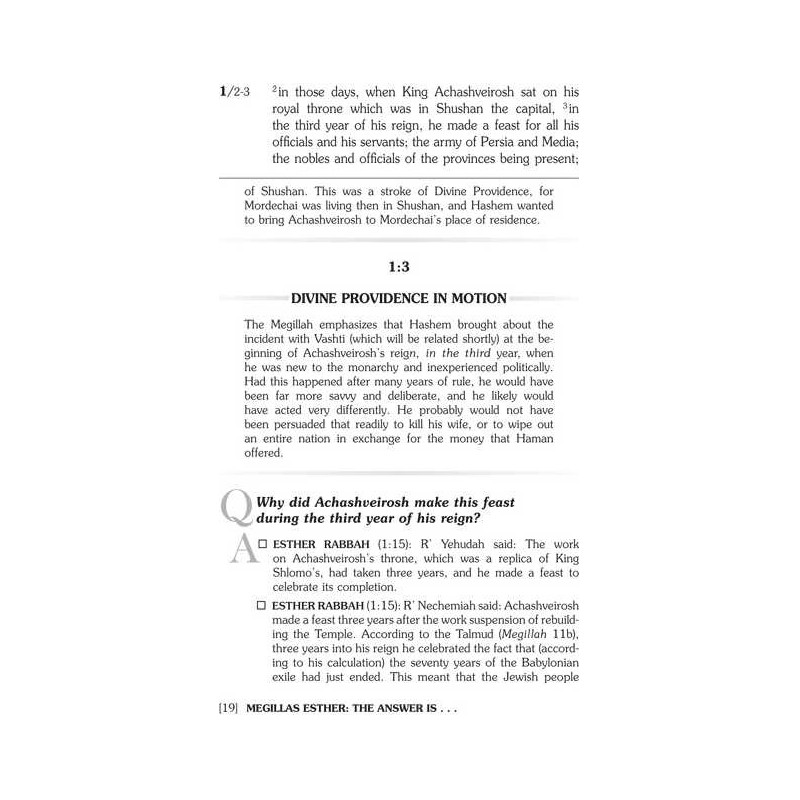 Megillas Esther: The Answer Is... | Books | Judaica