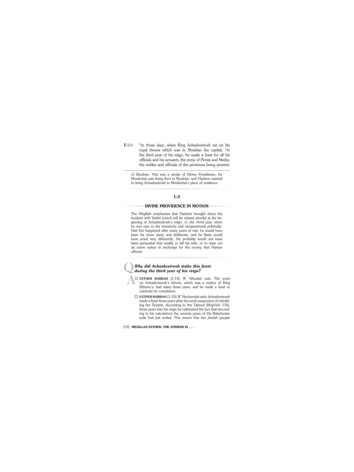 Megillas Esther: The Answer Is... | Books | Judaica