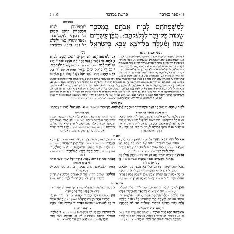 Mid Size Hebrew Mikra'os Gedolos Bamidbar - Czuker | Books | Judaica