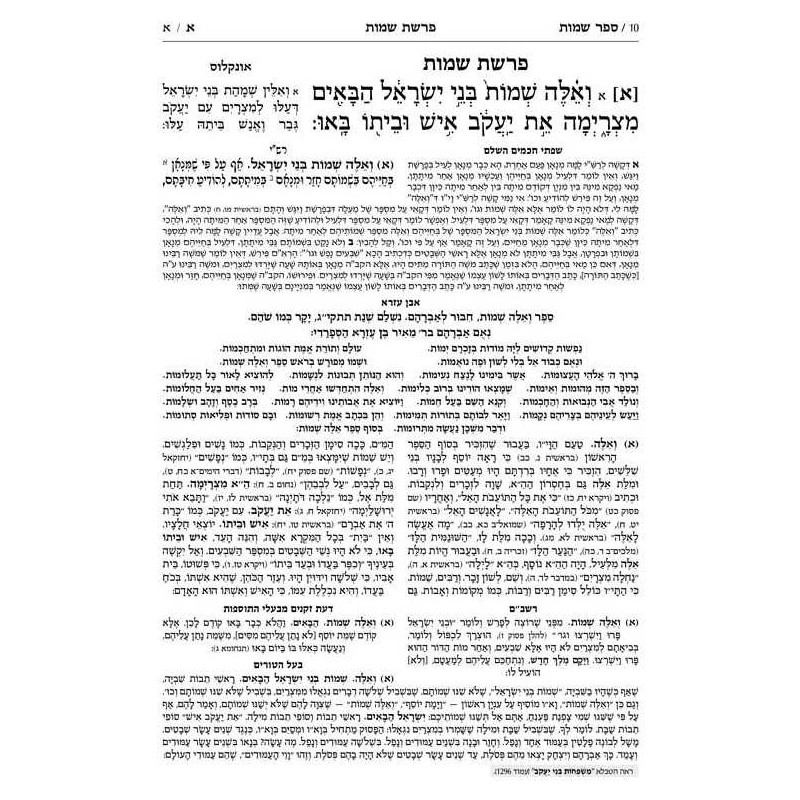 Taille moyenne hébreu Mikra'os Gedolos Shemos - Czuker E | Livres | Judaïca