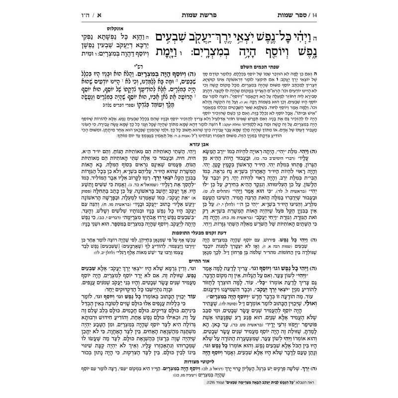 Taille moyenne hébreu Mikra'os Gedolos Shemos - Czuker E | Livres | Judaïca
