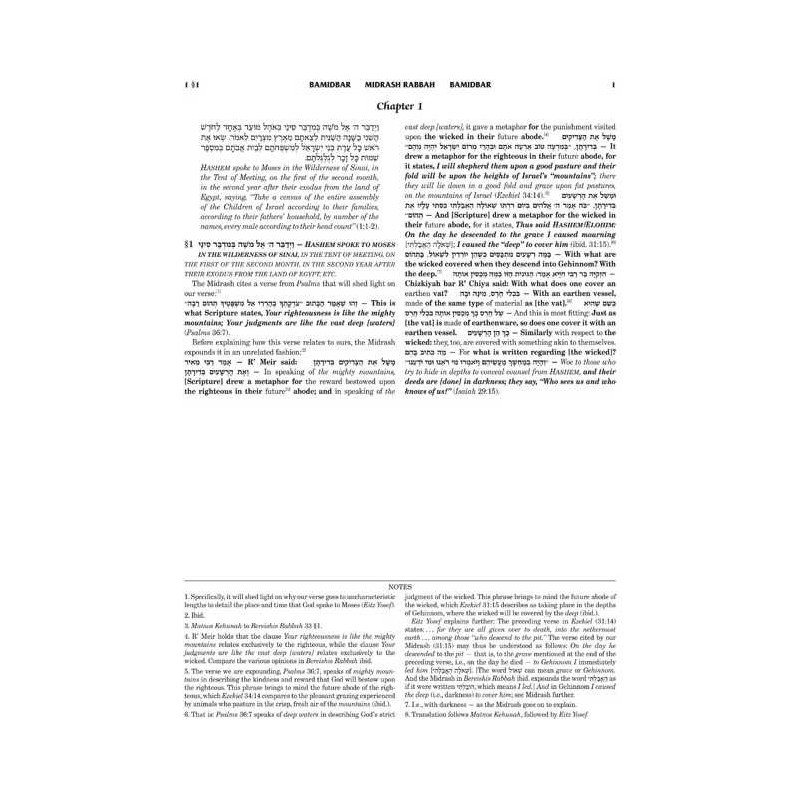 Midrash Rabbah: Bamidbar 1 Bamidbar - Nasso(a) | Books | Judaica