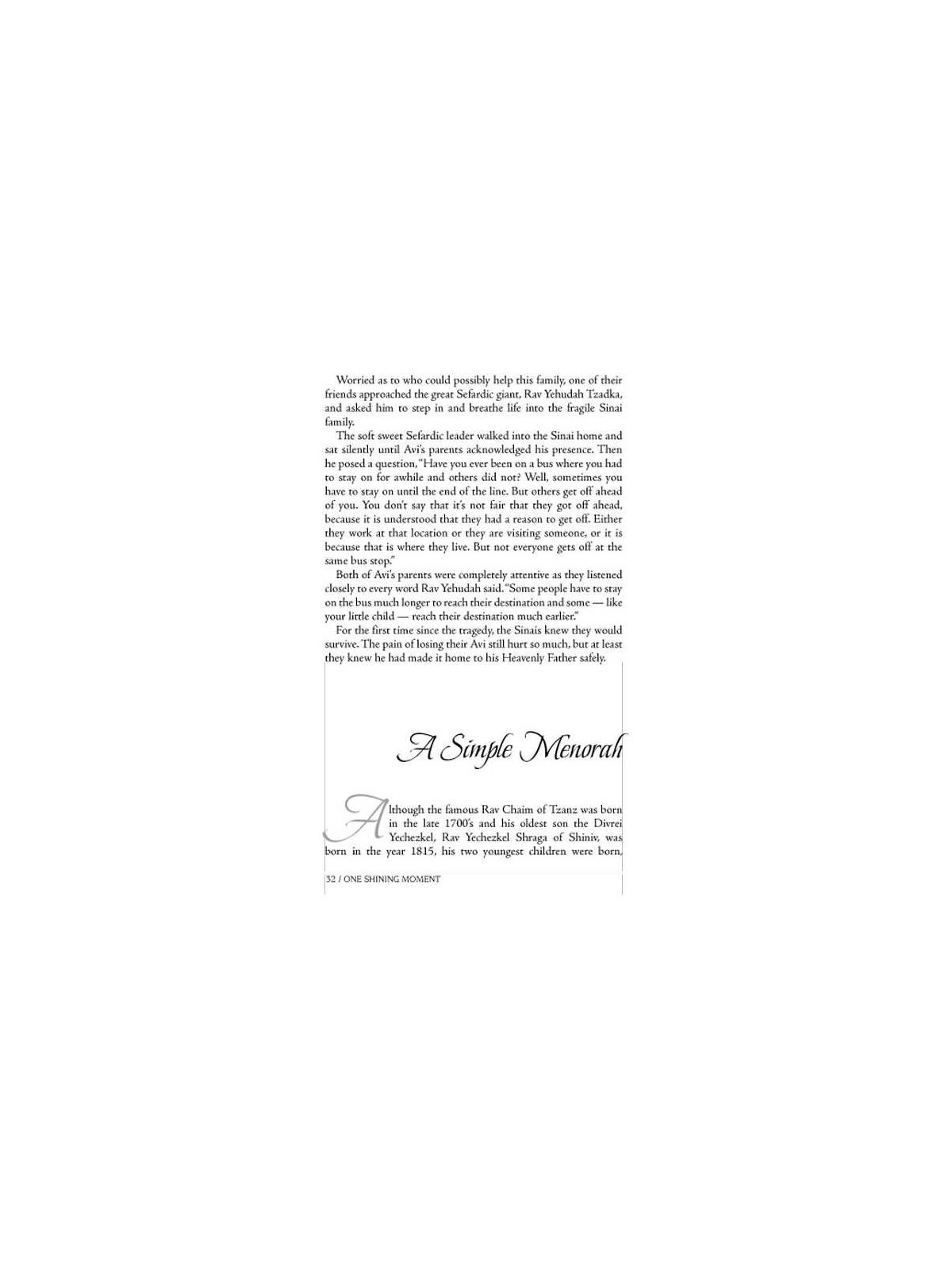 One Shining Moment - Hardcover | Books | Judaica