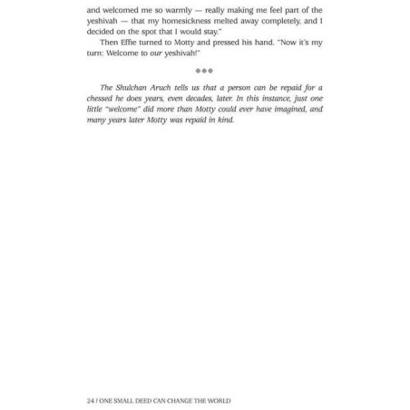 One Small Deed Can Change The World | Books | Judaica