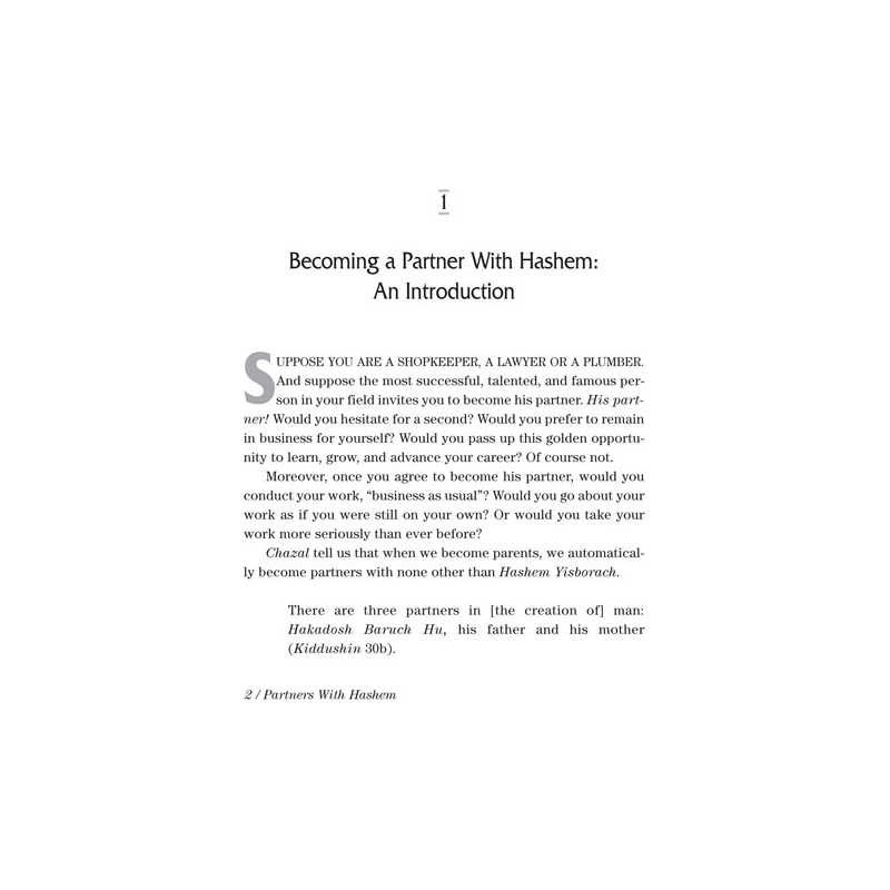 Partners With Hashem - Hardcover | Books | Judaica