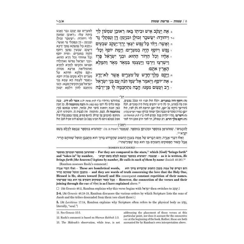 Popular Size Ramban - Shemos/Exudos VOL. 1: Chapte | Books | Judaica
