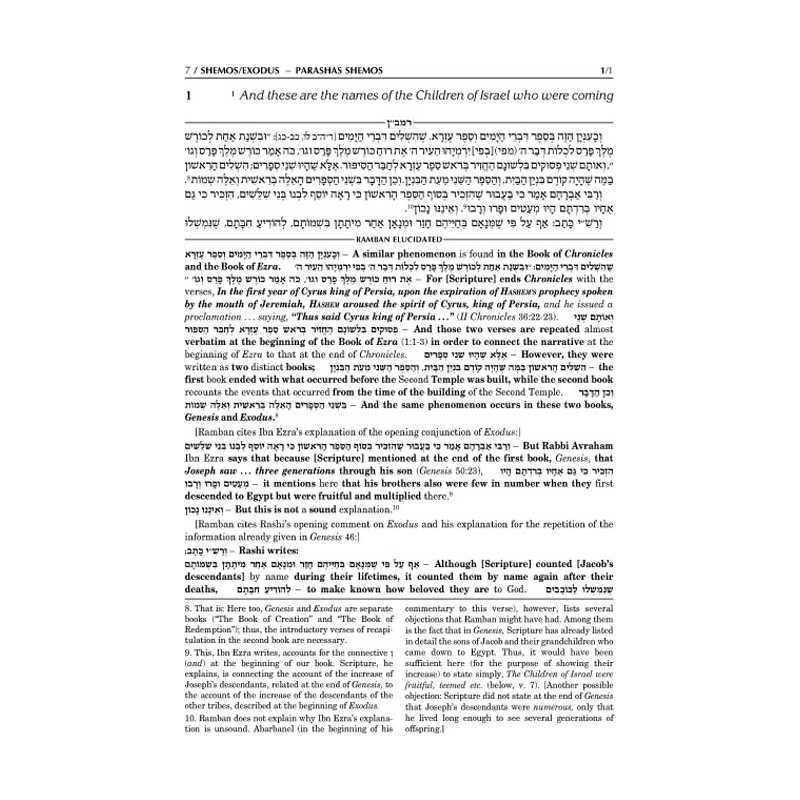 Popular Size Ramban - Shemos/Exudos VOL. 1: Chapte | Books | Judaica