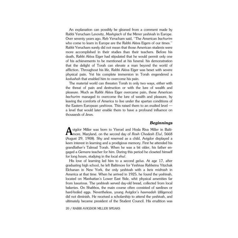 Rabbi Miller Speaks Vol. 2 - Hardcover | Books | Judaica