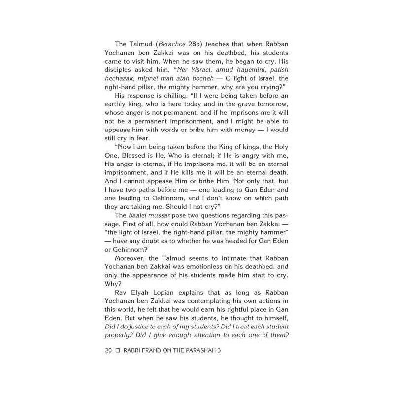 Rabbi Frand On the Parashah Volume 3 - Hardcover | Books | Judaica
