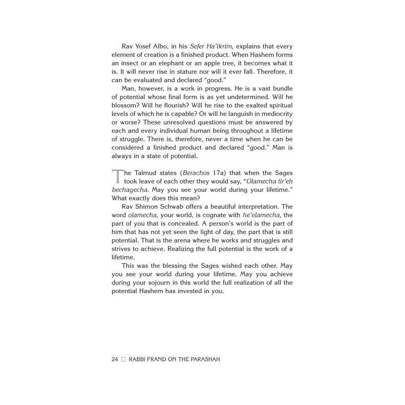 Rabbi Frand On the Parashah - Hardcover | Books | Judaica