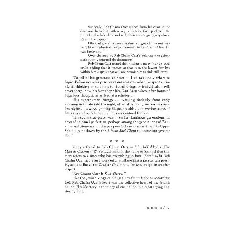 Reb Chaim Ozer - Hardcover | Books | Judaica