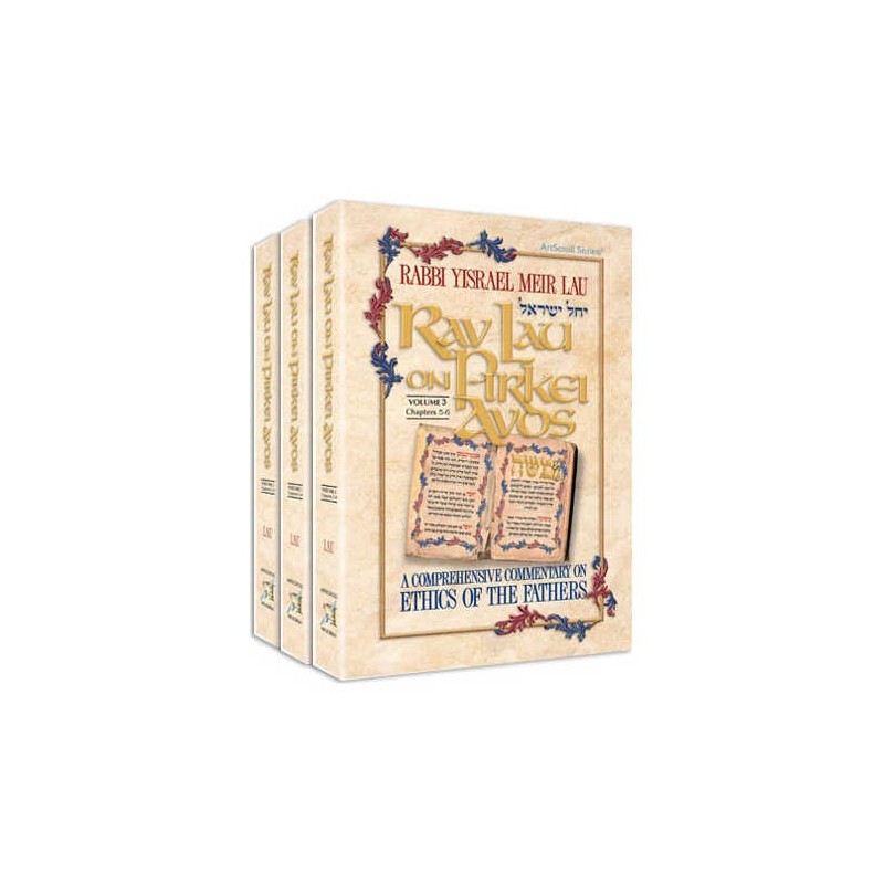 Rav Lau on Pirkei Avos 3 Volume Slipcased Set | Books | Judaica