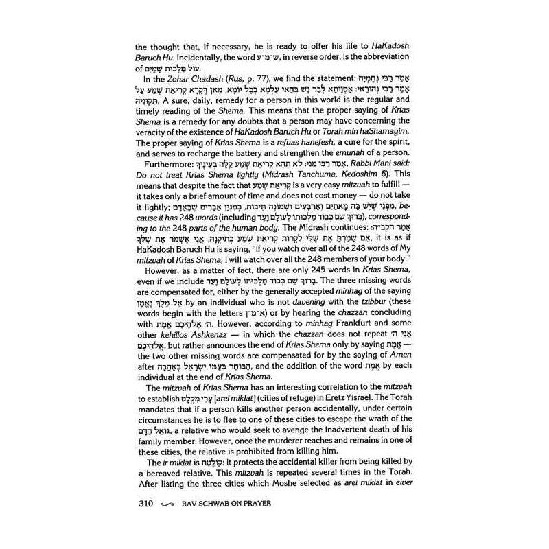 Rav Schwab - On Prayer - Hardcover | Books | Judaica