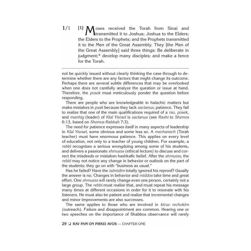 Rav Pam on Pirkei Avos | Books | Judaica