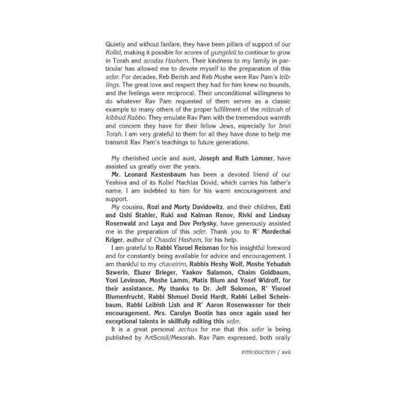 Rav Pam on the Festivals - Hardcover | Books | Judaica