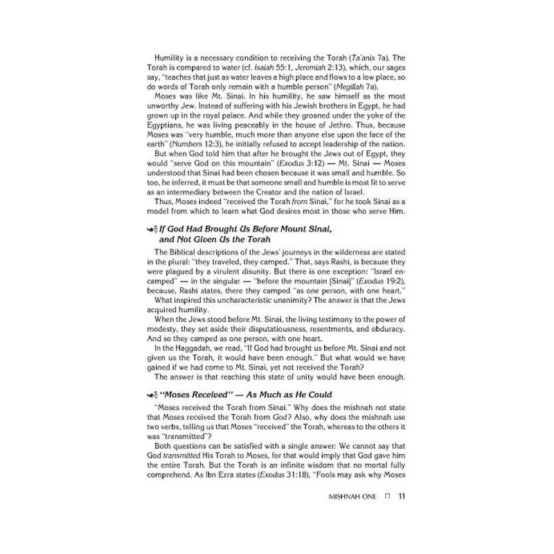 Rav Lau on Pirkei Avos - Vol. 1 Hardcover | Books | Judaica