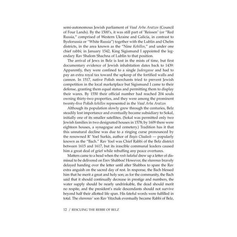 Rescuing the Rebbe of Belz - Hardcover | Books | Judaica