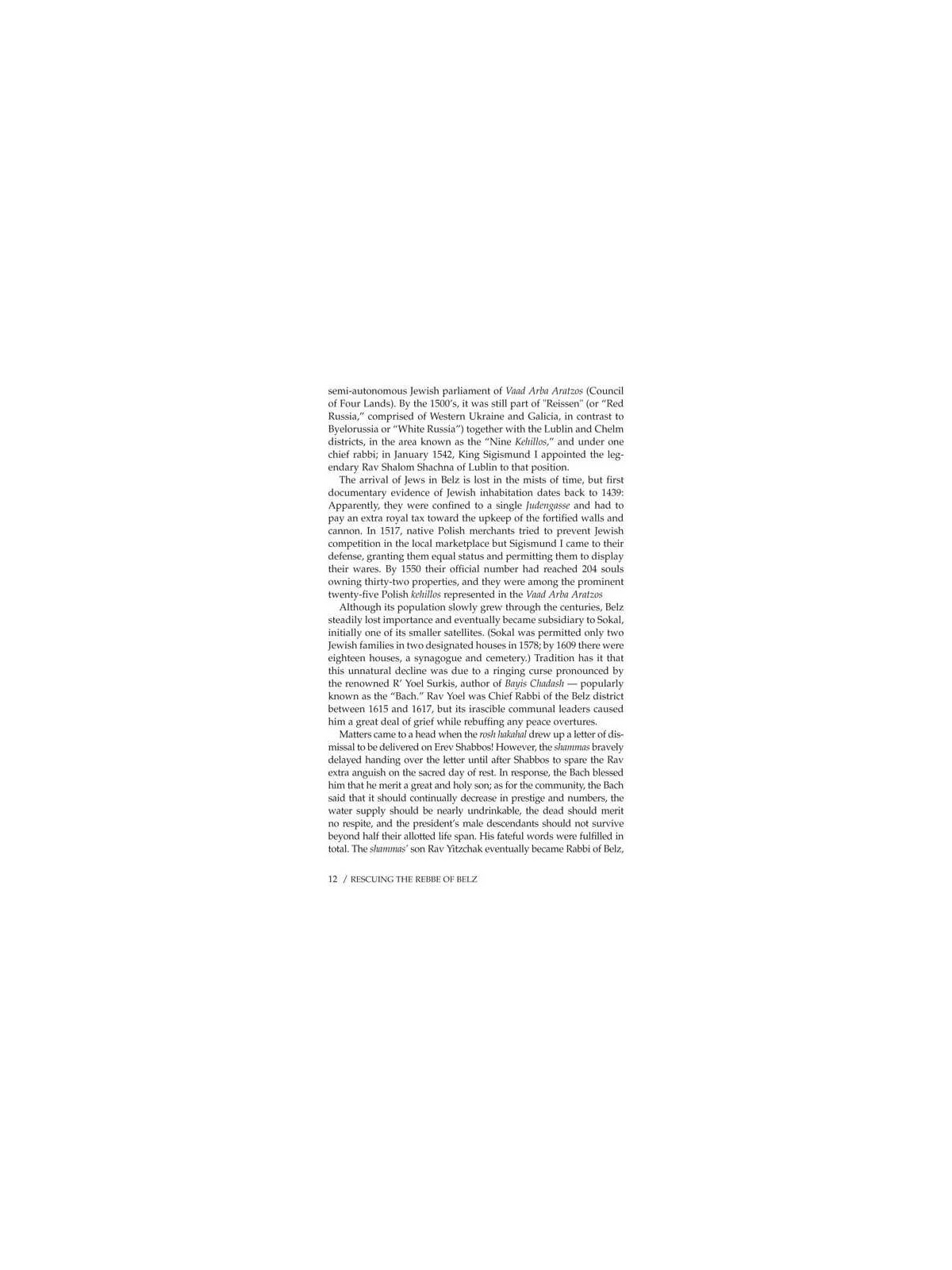 Rescuing the Rebbe of Belz - Hardcover | Books | Judaica