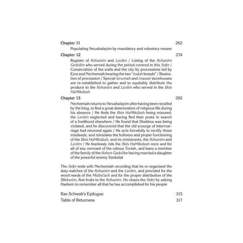 Rav Schwab on Ezra and Nechemiah | Books | Judaica