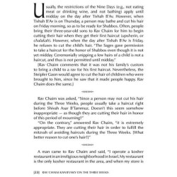Rav Chaim Kanievsky on the Three Weeks | Books | Judaica