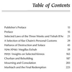 Rav Chaim Kanievsky on the Three Weeks | Books | Judaica