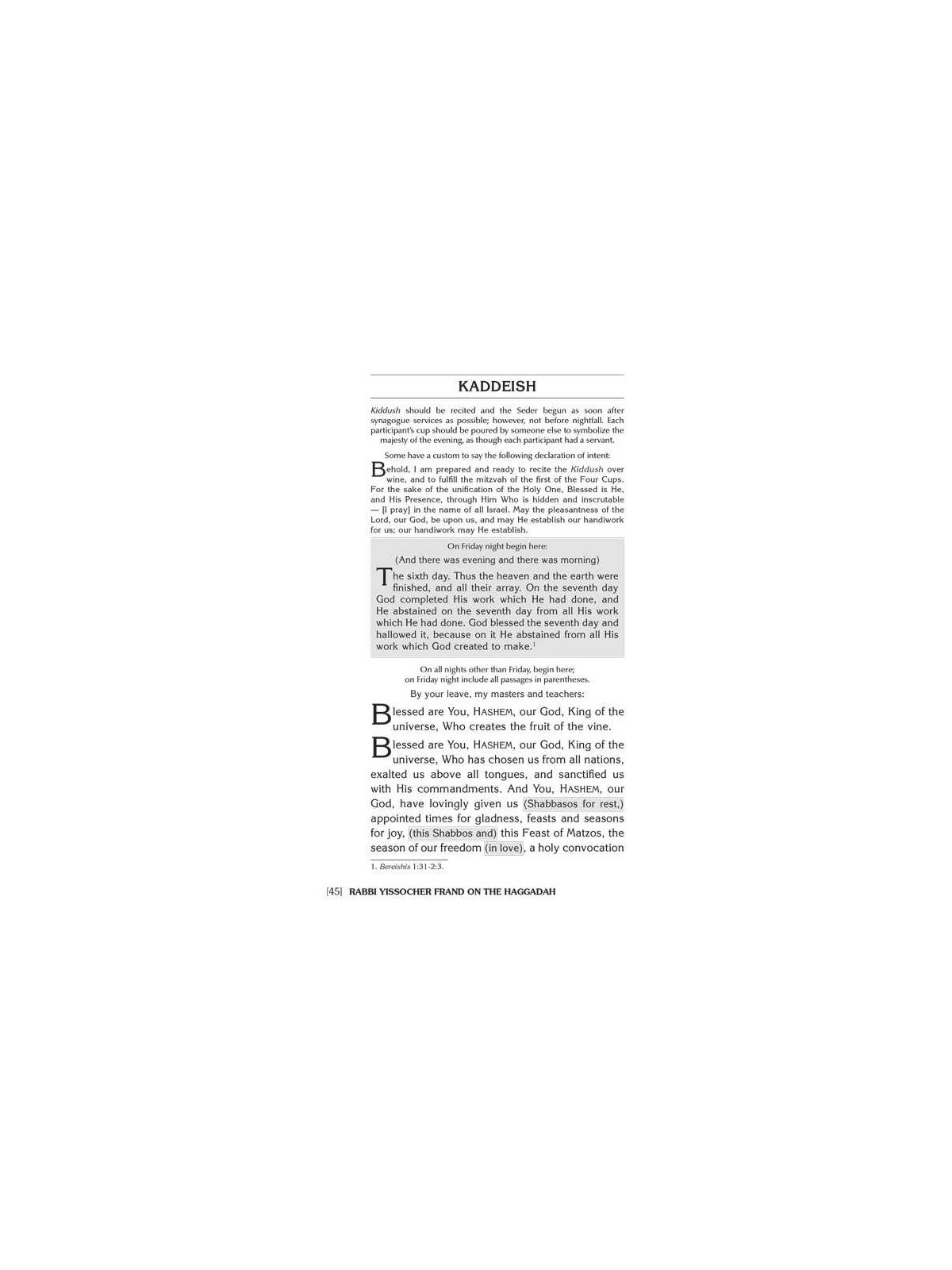 Rabbi Yissocher Frand on The Haggadah | Passover | Judaica