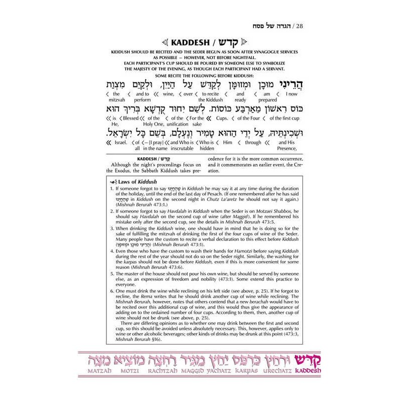 Schottenstein Ed Interlinear Haggadah - Hardcover | Passover | Judaica