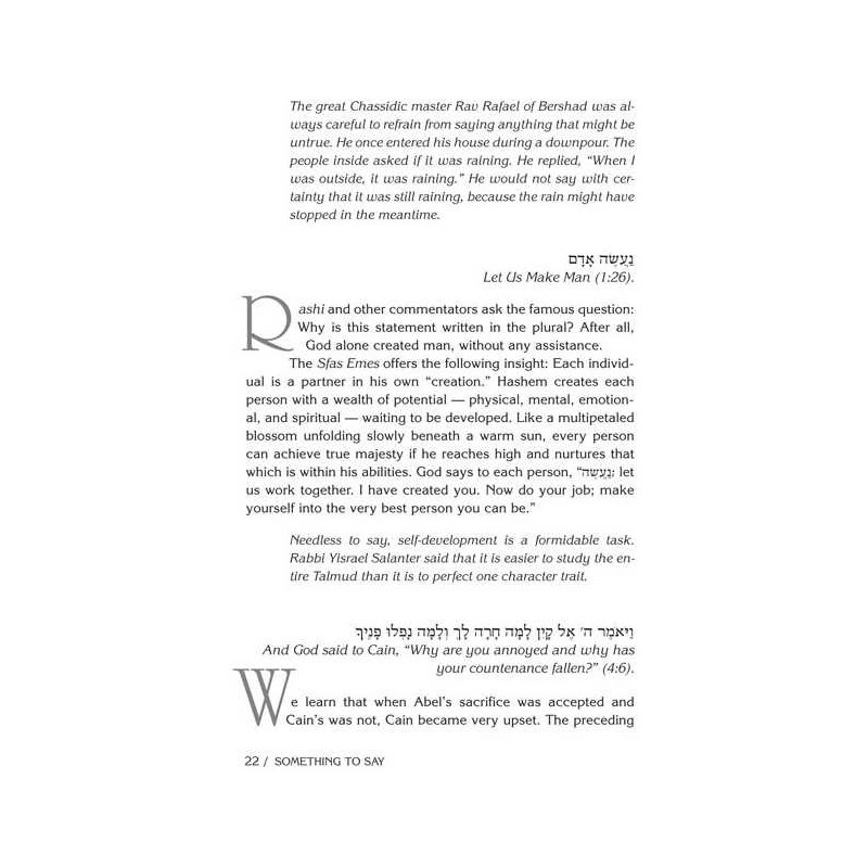 Something To Say - Hardcover | Books | Judaica