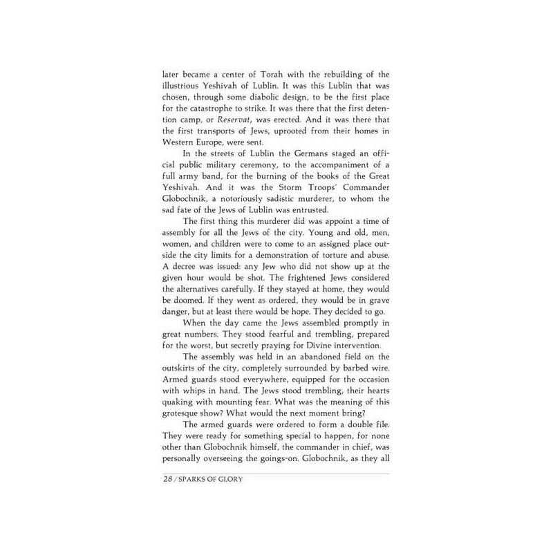 Sparks of Glory - Hardcover | Books | Judaica