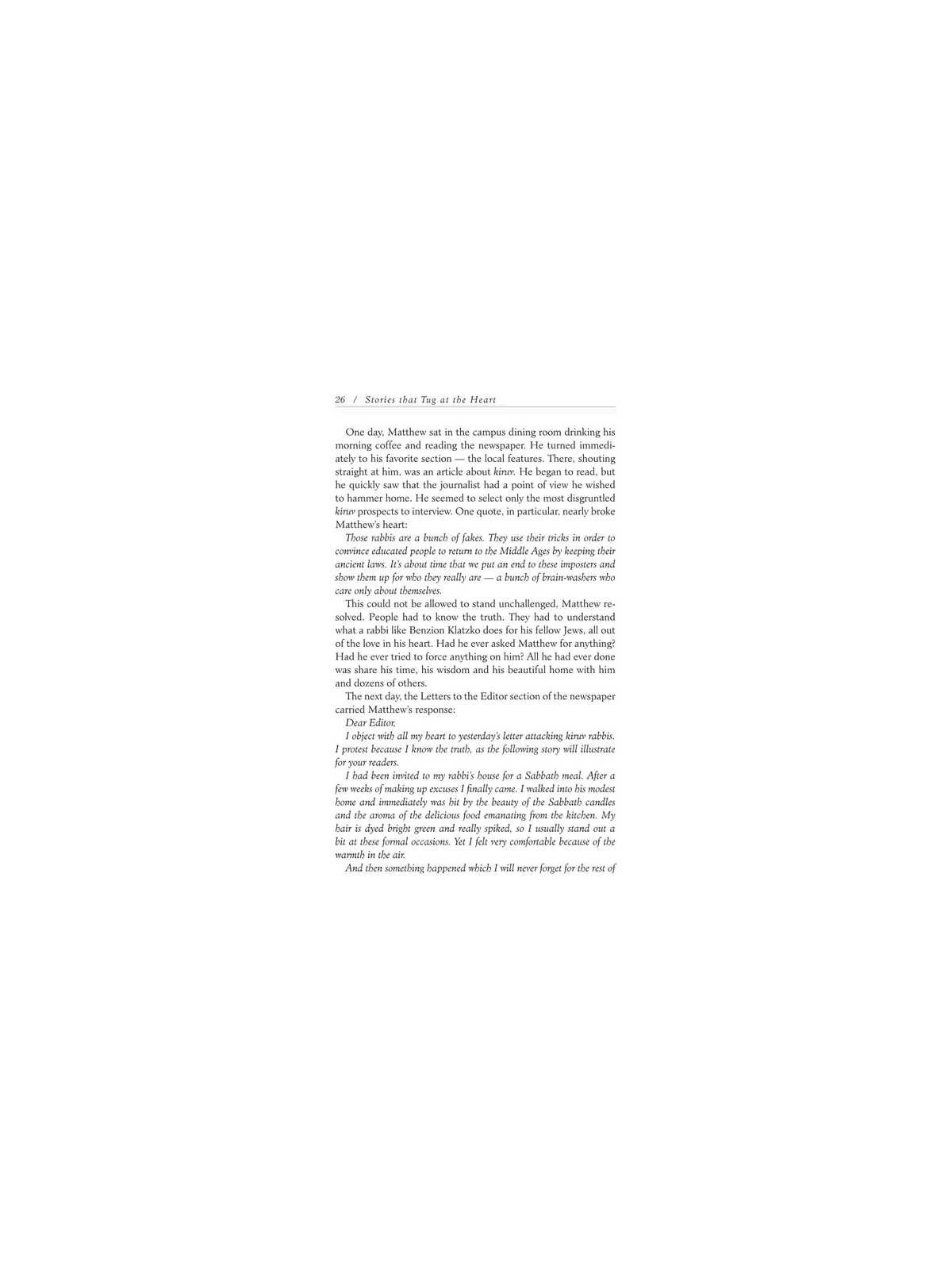 Stories That Tug At The Heart - Hardcover | Books | Judaica