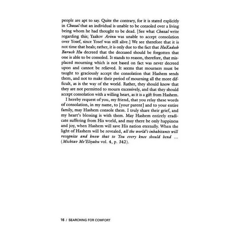 Searching for Comfort - Hardcover | Books | Judaica
