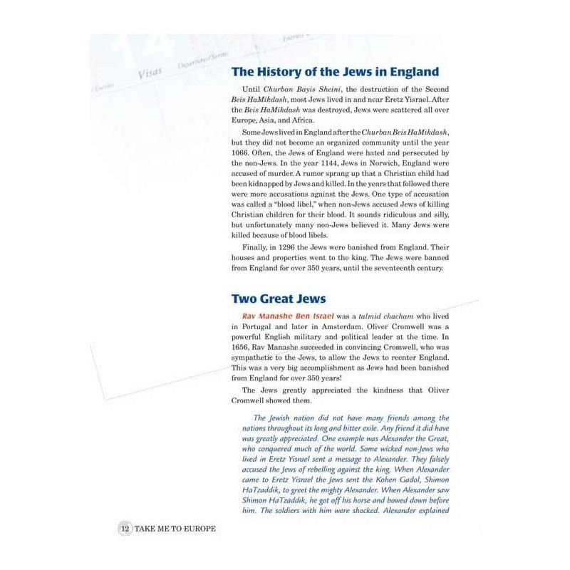 Take Me to Europe - Hardcover | Books | Judaica