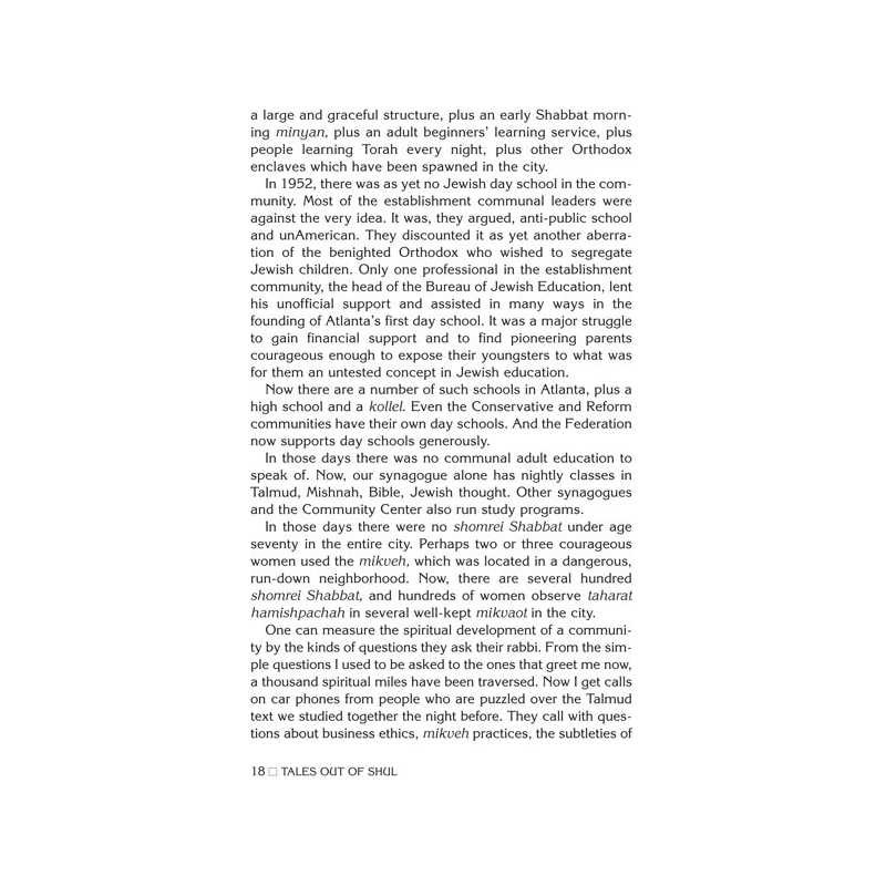Tales Out Of Shul: Shaar Press - Hardcover | Books | Judaica