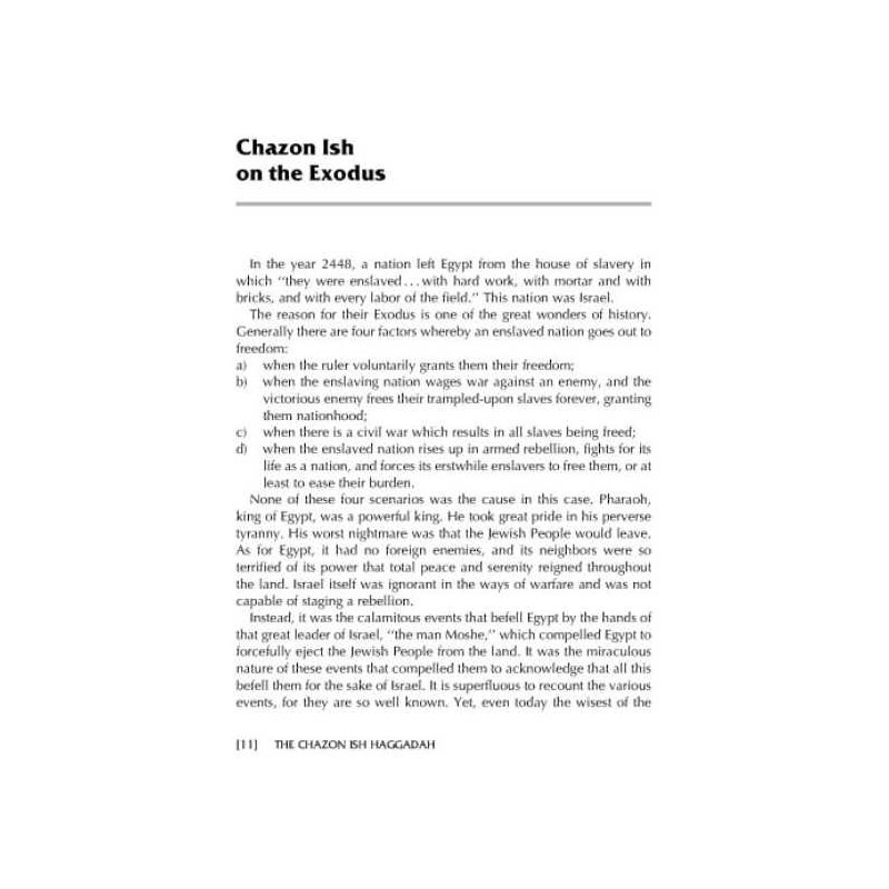 The Chazon Ish Haggadah - Hardcover | Passover | Judaica