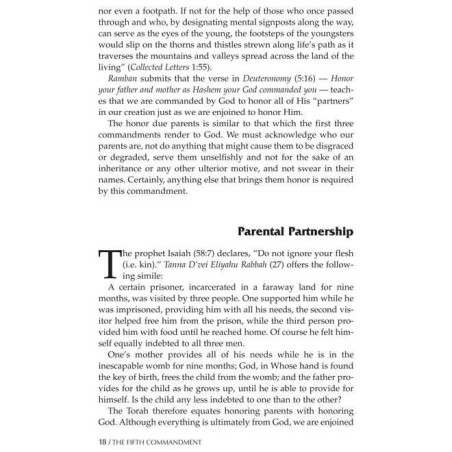 The Fifth Commandment: Honoring Parents - Hardcove | Books | Judaica