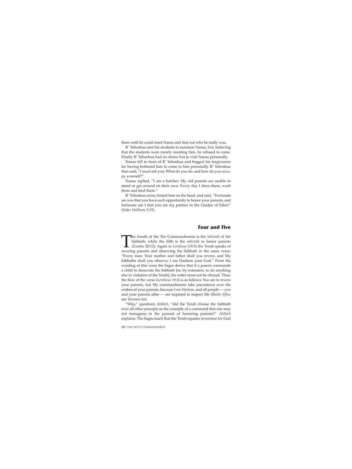 The Fifth Commandment: Honoring Parents - Hardcove | Books | Judaica
