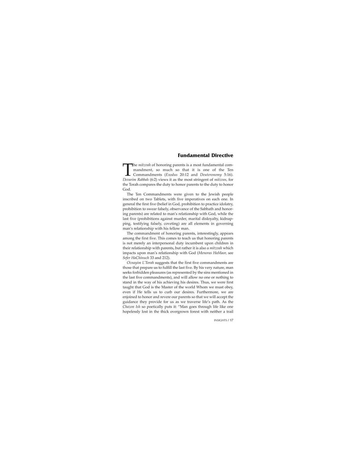 The Fifth Commandment: Honoring Parents - Hardcove | Books | Judaica